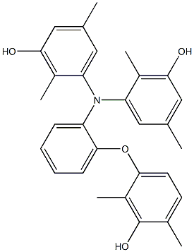 N,N-Bis(3-hydroxy-2,5-dimethylphenyl)-2-(3-hydroxy-2,4-dimethylphenoxy)benzenamine Struktur