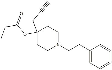 1-Phenethyl-4-(2-propynyl)piperidin-4-ol propionate Struktur