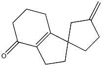 2,3,6,7-Tetrahydro-3'-methylenespiro[1H-indene-1,1'-cyclopentan]-4(5H)-one Struktur