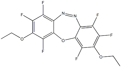 2,9-Diethoxy-1,3,4,7,8,10-hexafluorodibenz[b,f][1,4,5]oxadiazepine Struktur