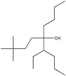 1-Butyl-1-(1-ethylbutyl)-4,4-dimethyl-1-pentanol Struktur