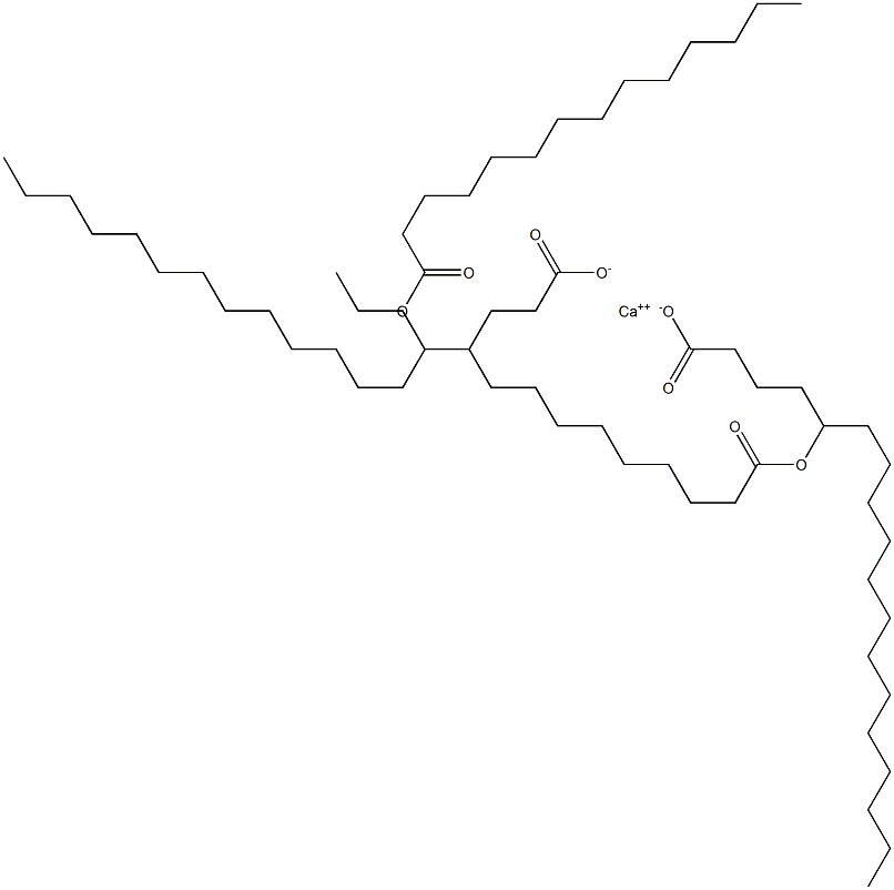 Bis(5-tetradecanoyloxystearic acid)calcium salt Struktur