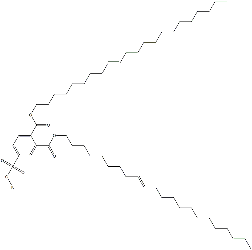 4-(Potassiosulfo)phthalic acid di(9-docosenyl) ester Struktur