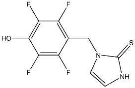 1-(2,3,5,6-Tetrafluoro-4-hydroxybenzyl)-1,3-dihydro-2H-imidazole-2-thione Struktur