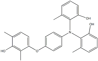 N,N-Bis(2-hydroxy-6-methylphenyl)-4-(3-hydroxy-2,4-dimethylphenoxy)benzenamine Struktur