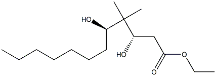 (3S,5R)-3,5-Dihydroxy-4,4-dimethyldodecanoic acid ethyl ester Struktur