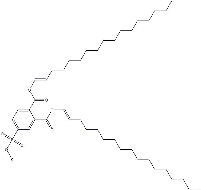 4-(Potassiosulfo)phthalic acid di(1-heptadecenyl) ester Struktur