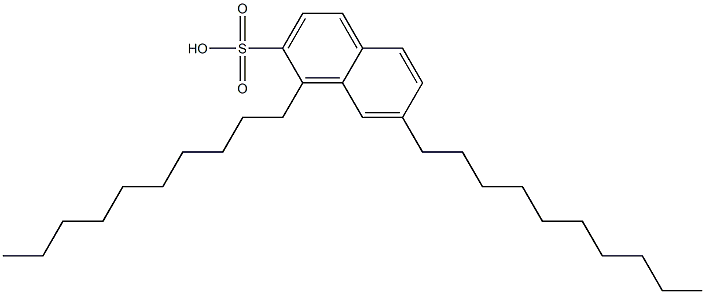 1,7-Didecyl-2-naphthalenesulfonic acid Struktur