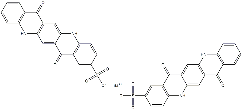 Bis[5,7,12,14-tetrahydro-7,14-dioxoquino[2,3-b]acridine-2-sulfonic acid]barium salt Struktur