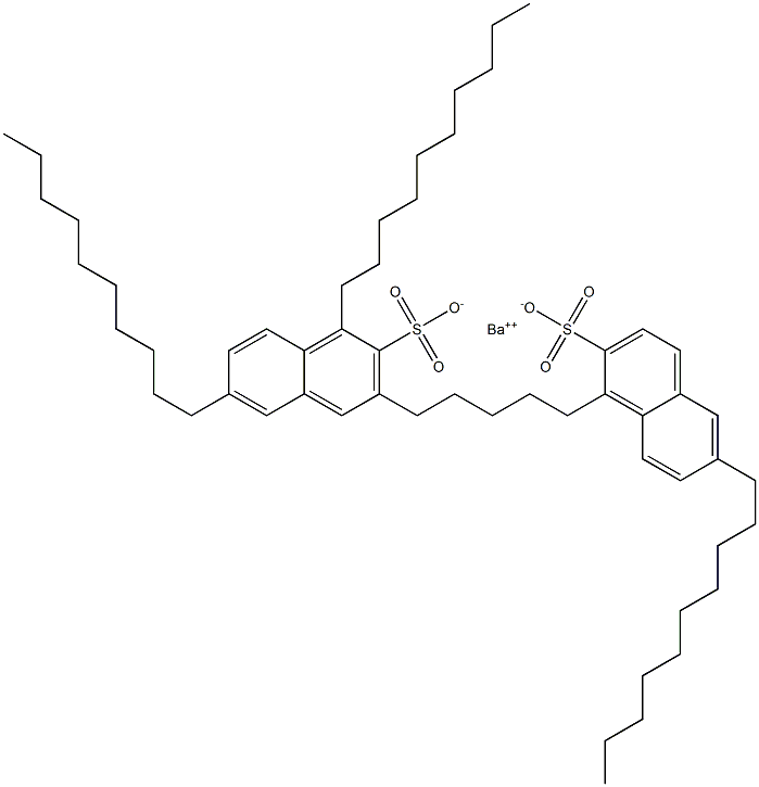 Bis(1,6-didecyl-2-naphthalenesulfonic acid)barium salt Struktur