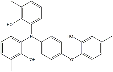 N,N-Bis(2-hydroxy-3-methylphenyl)-4-(2-hydroxy-4-methylphenoxy)benzenamine Struktur