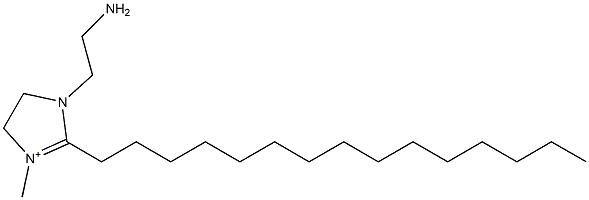 1-(2-Aminoethyl)-4,5-dihydro-3-methyl-2-pentadecyl-1H-imidazol-3-ium Struktur