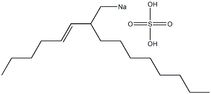 Sulfuric acid 2-(1-hexenyl)decyl=sodium ester salt Struktur