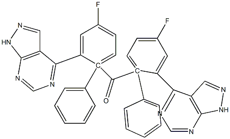 1-Phenyl-1H-pyrazolo[3,4-d]pyrimidin-4-yl(4-fluorophenyl) ketone Struktur