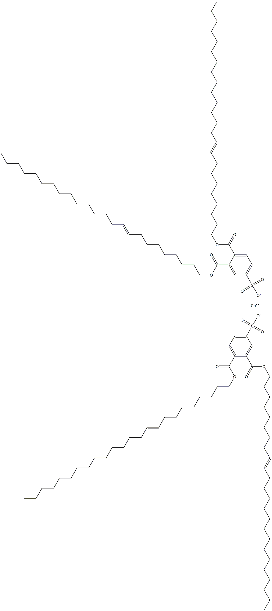 Bis[3,4-di(9-tetracosenyloxycarbonyl)benzenesulfonic acid]calcium salt Struktur