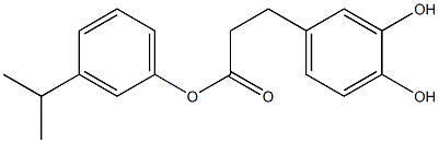 3-(3,4-Dihydroxyphenyl)propanoic acid 3-isopropylphenyl ester Struktur