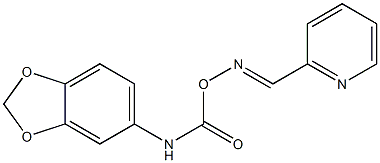 2-Pyridinecarbaldehyde O-(1,3-benzodioxol-5-ylcarbamoyl)oxime Struktur