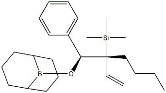 (1S,2R)-1-[(9-Borabicyclo[3.3.1]nonan-9-yl)oxy]-1-phenyl-2-(trimethylsilyl)-2-ethenylhexane Struktur