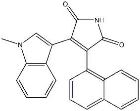 3-(1-Naphtyl)-4-(1-methyl-1H-indole-3-yl)-3-pyrroline-2,5-dione Struktur