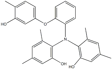 N,N-Bis(6-hydroxy-2,4-dimethylphenyl)-2-(3-hydroxy-4-methylphenoxy)benzenamine Struktur