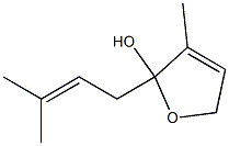 2,5-Dihydro-2-hydroxy-3-methyl-2-(3-methyl-2-butenyl)furan Struktur