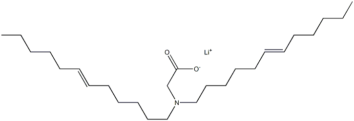 N,N-Di(6-dodecenyl)aminoacetic acid lithium salt Struktur