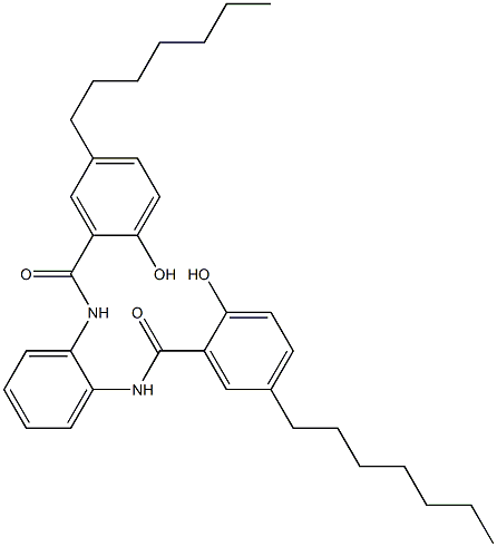 N,N'-Bis(5-heptylsalicyloyl)-o-phenylenediamine Struktur