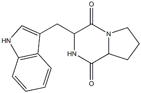 3-[(1H-Indol-3-yl)methyl]hexahydropyrrolo[1,2-a]pyrazine-1,4-dione Struktur