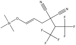 (E)-2-Cyano-2-[1-(trifluoromethyl)-2,2,2-trifluoroethyl]-5-(trimethylsiloxy)-4-pentenenitrile Struktur