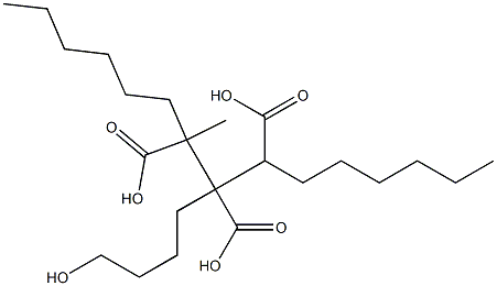 Butane-1,2,3-tricarboxylic acid 2-(4-hydroxybutyl)1,3-dihexyl ester Struktur