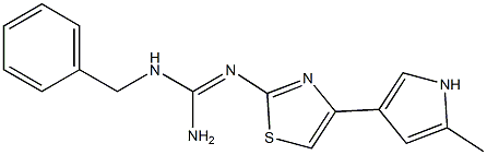 N-[Amino(benzylamino)methylene]-4-(2-methyl-1H-pyrrole-4-yl)thiazole-2-amine Struktur