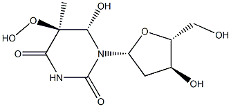 (5S,6S)-5,6-Dihydro-5-hydroperoxy-6-hydroxythymidine Struktur