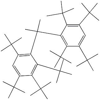 2-(2,3,4,6-Tetra-tert-butylphenyl)-2-(2,3,5,6-tetra-tert-butylphenyl)propane Struktur