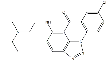 5-[2-Diethylaminoethylamino]-8-chloro-6H-[1,2,3]triazolo[4,5,1-de]acridin-6-one Struktur