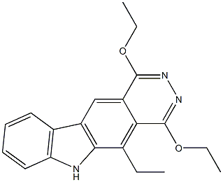 1,4-Diethoxy-5-ethyl-6H-pyridazino[4,5-b]carbazole Struktur