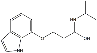 2-(1H-Indol-7-yloxymethyl)-1-(isopropylamino)ethanol Struktur