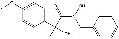 N-Benzyl-2-hydroxy-2-methyl-2-(4-methoxyphenyl)acetohydroxamic acid Struktur