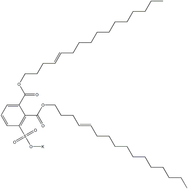 3-(Potassiosulfo)phthalic acid di(4-hexadecenyl) ester Struktur