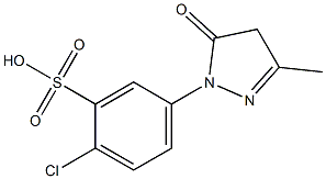 2-Chloro-5-(3-methyl-5-oxo-2-pyrazolin-1-yl)benzenesulfonic acid Struktur