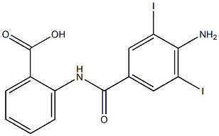 2-[N-(4-Amino-3,5-diiodobenzoyl)amino]benzoic acid Struktur