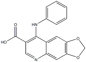 4-[[Phenyl]amino]-6,7-(methylenedioxy)quinoline-3-carboxylic acid Struktur