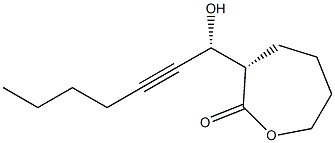 (3S)-3-[(R)-1-Hydroxy-2-heptyn-1-yl]tetrahydrooxepin-2(3H)-one Struktur