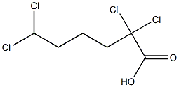 2,2,6,6-Tetrachlorohexanoic acid Struktur