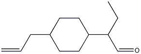 2-[4-(2-Propenyl)cyclohexyl]butanal Struktur