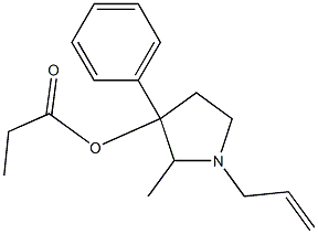 1-Allyl-2-methyl-3-phenylpyrrolidin-3-ol propionate Struktur