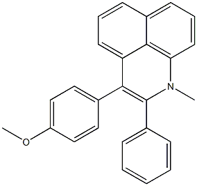 1-Methyl-2-phenyl-3-(p-methoxyphenyl)-1H-benzo[de]quinoline Struktur