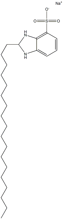 2,3-Dihydro-2-octadecyl-1H-benzimidazole-4-sulfonic acid sodium salt Struktur