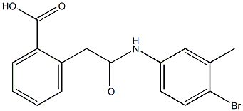 2-[2-[4-Bromo-3-methylanilino]-2-oxoethyl]benzoic acid Struktur