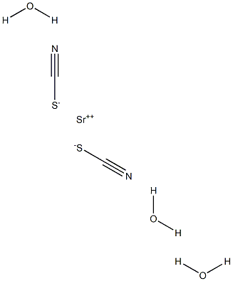 Strontium thiocyanate trihydrate Struktur