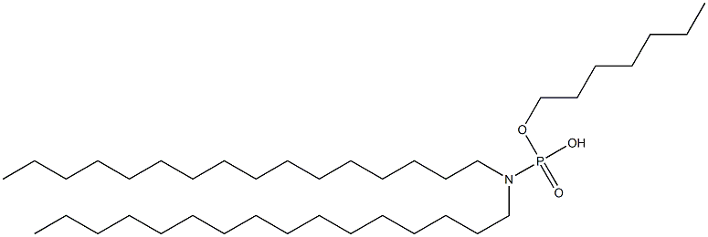 N,N-Dihexadecylamidophosphoric acid hydrogen heptyl ester Struktur